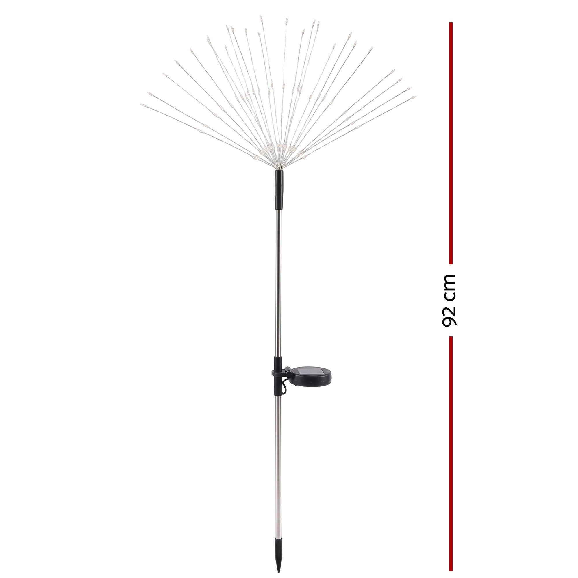 Solar Firework Path Lights 4 Pack with 480 Multi-Colour LED Lights