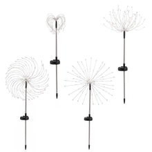 Solar Firework Path Lights 4 Pack with 480 Multi-Colour LED Lights