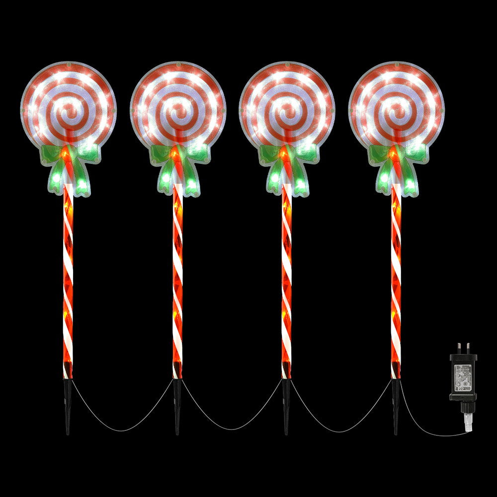 4PCS Lollipop Pathway Lights – 68 Cold White LED Lights