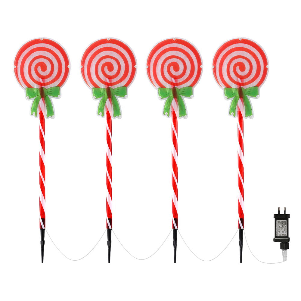 4PCS Lollipop Pathway Lights – 68 Cold White LED Lights