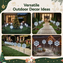 50CM Snowflake Path Lights 4 Pack with 92 White LED Lights