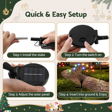 3 Pack Solar Firefly Path Lights with 30 Multicolour LEDs