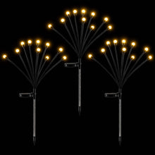 3 Pack Solar Firefly Path Lights with 30 Warm White LEDs