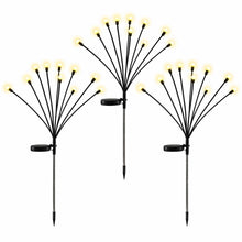 3 Pack Solar Firefly Path Lights with 30 Warm White LEDs
