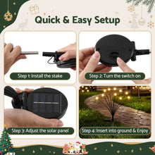 3 Pack Solar Firefly Path Lights with 30 Warm White LEDs