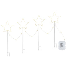 4PCS Star Pathway Lights – 144 Warm White LED Lights