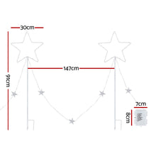 4PCS Star Pathway Lights – 144 Warm White LED Lights