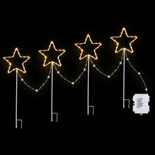 4PCS Star Pathway Lights – 144 Warm White LED Lights