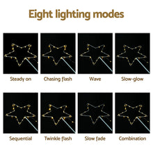4PCS Star Pathway Lights – 144 Warm White LED Lights
