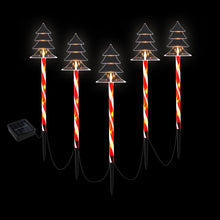 5PCS Christmas Tree Pathway Lights – 25 Warm White LED Lights