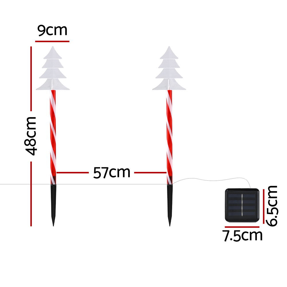 5PCS Christmas Tree Pathway Lights – 25 Warm White LED Lights