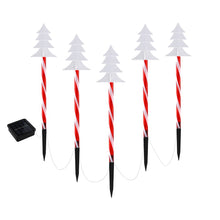 5PCS Christmas Tree Pathway Lights – 25 Warm White LED Lights