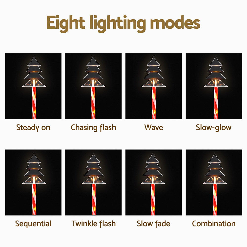 5PCS Christmas Tree Pathway Lights – 25 Warm White LED Lights