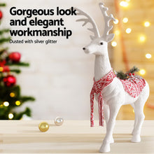 80CM Standing Deer Display – White Glitter Decoration
