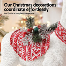 80CM Standing Deer Display – White Glitter Decoration