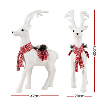 60CM Standing Deer Display – White Glitter Decoration