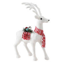 60CM Standing Deer Display – White Glitter Decoration