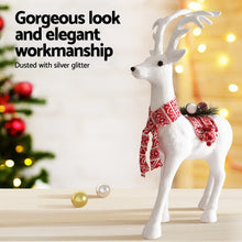 60CM Standing Deer Display – White Glitter Decoration