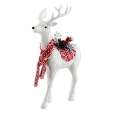45CM Standing Deer Display – White Glitter Decoration