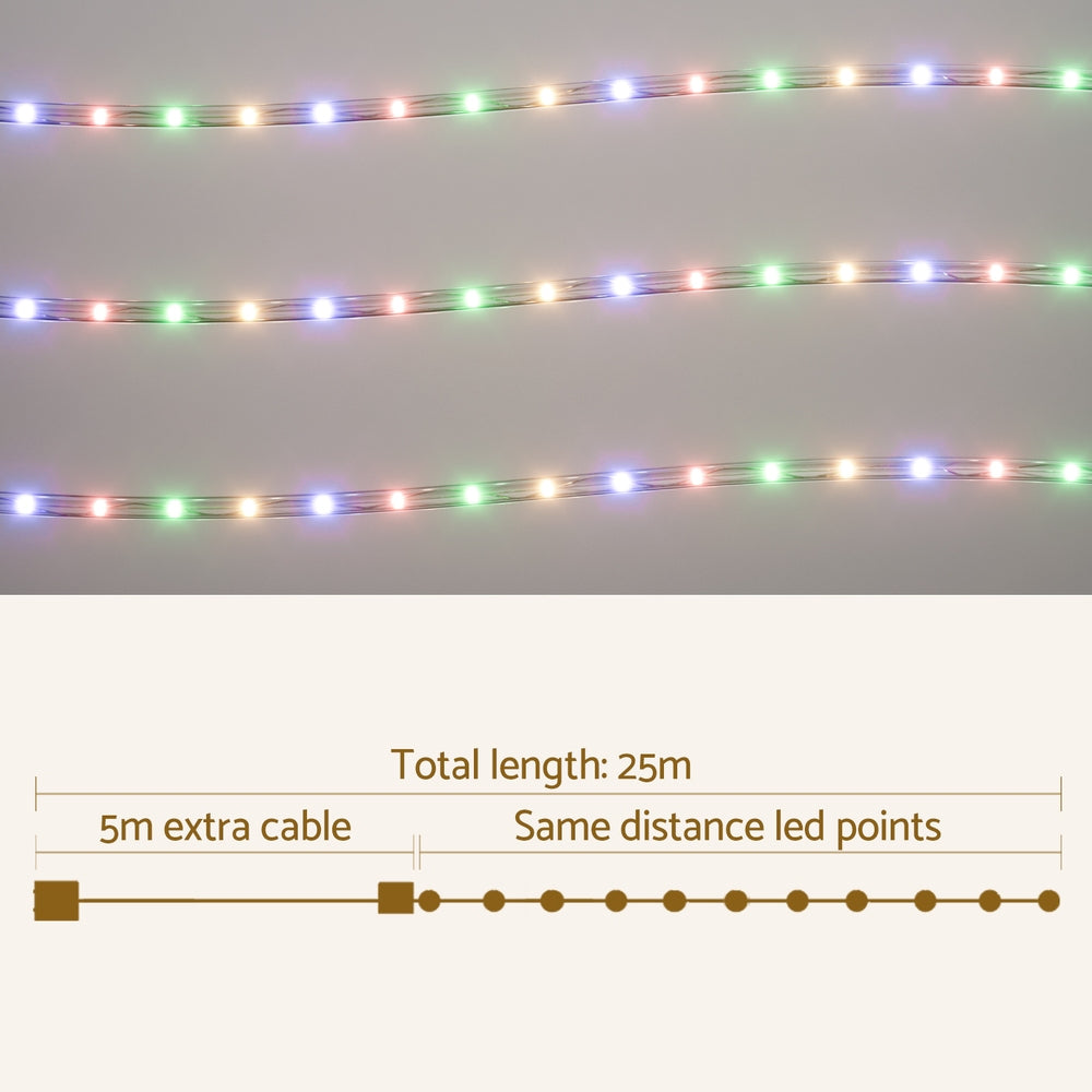 20M Rope Lights with 600 Multicolour LEDs