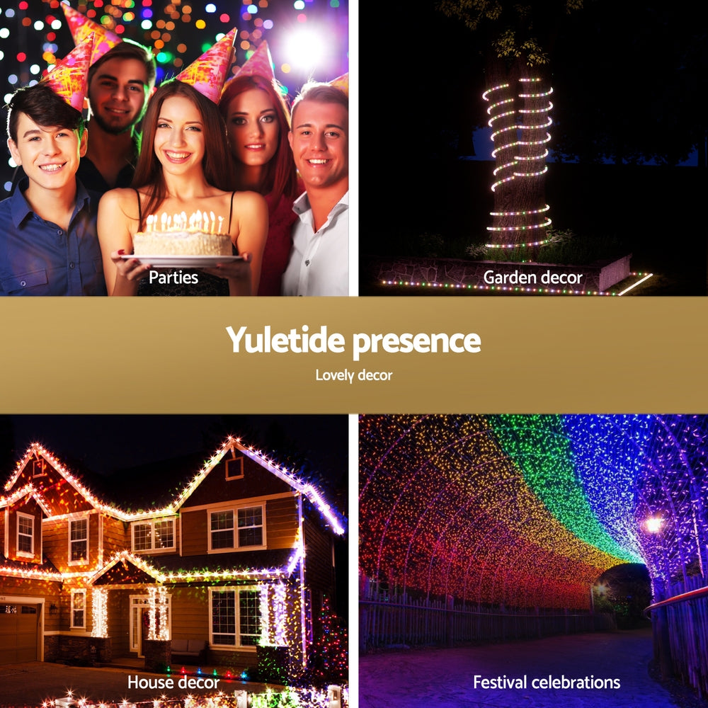 20M Rope Lights with 600 Multicolour LEDs