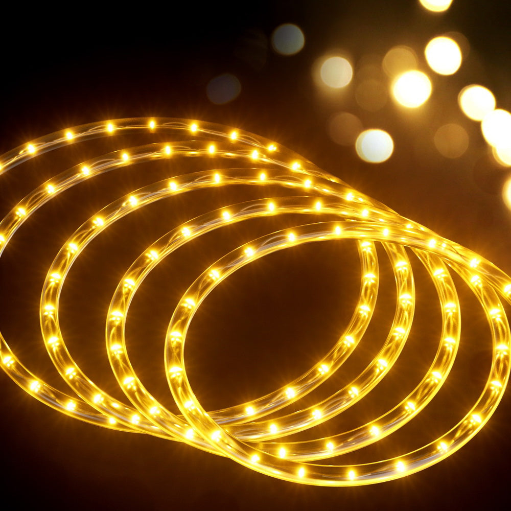 20M Rope Lights with 600 Warm White LEDs