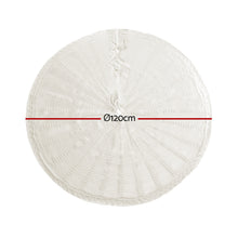120CM Beige Knitted Christmas Tree Skirt