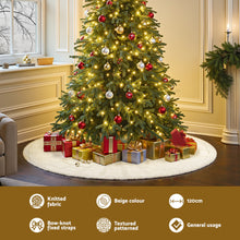 120CM Beige Knitted Christmas Tree Skirt