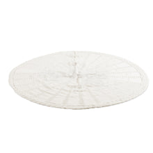 90CM Christmas Tree Skirt – Beige Knitted
