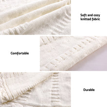 90CM Christmas Tree Skirt – Beige Knitted