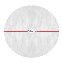 120CM White Plush Christmas Tree Skirt