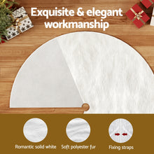 120CM White Plush Christmas Tree Skirt