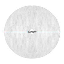 90CM Christmas Tree Skirt – White Plush
