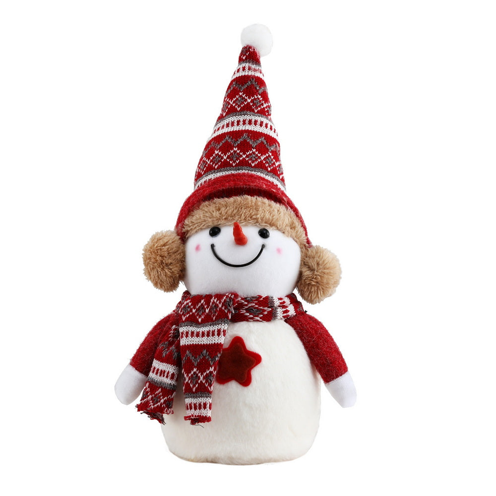 35CM Plush Snowman Christmas Decoration