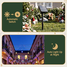 4M Solar Snowflake Christmas Net Lights with 100 Multicolour LED