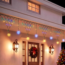 4M Solar Snowflake Christmas Net Lights with 100 Multicolour LED