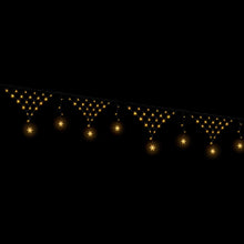 4M Solar Snowflake Christmas Net Lights with 100 Warm White LED