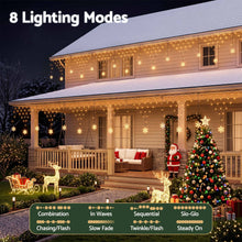 4M Solar Snowflake Christmas Net Lights with 100 Warm White LED