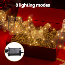 20M Silver Ribbon Fairy Christmas Lights – 200 Warm White LEDs