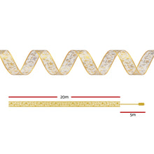 20M Gold Ribbon Fairy Lights with 200 Multi-Colour LED Lights