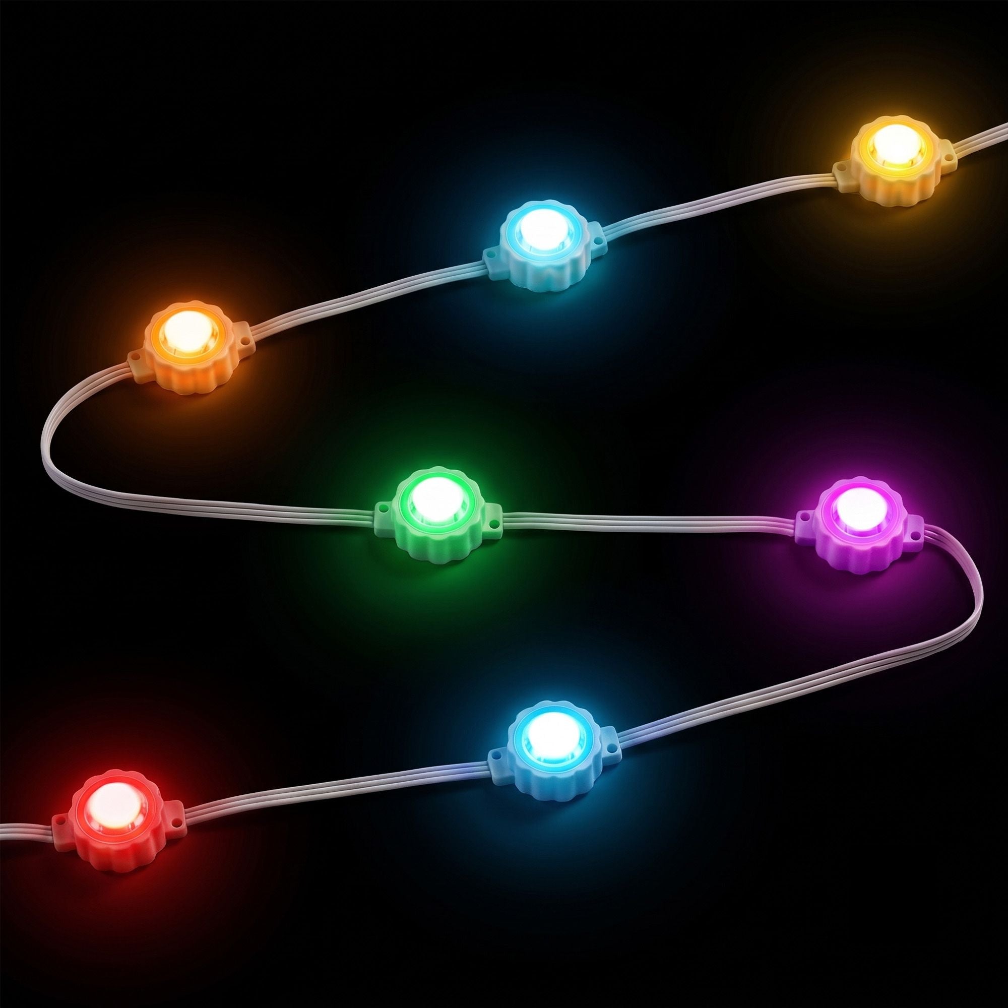15M Solar Permanent Eaves Lights with 36 Smart RGB Modules