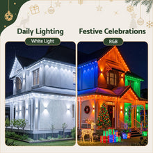 15M Solar Permanent Eaves Lights with 36 Smart RGB Modules