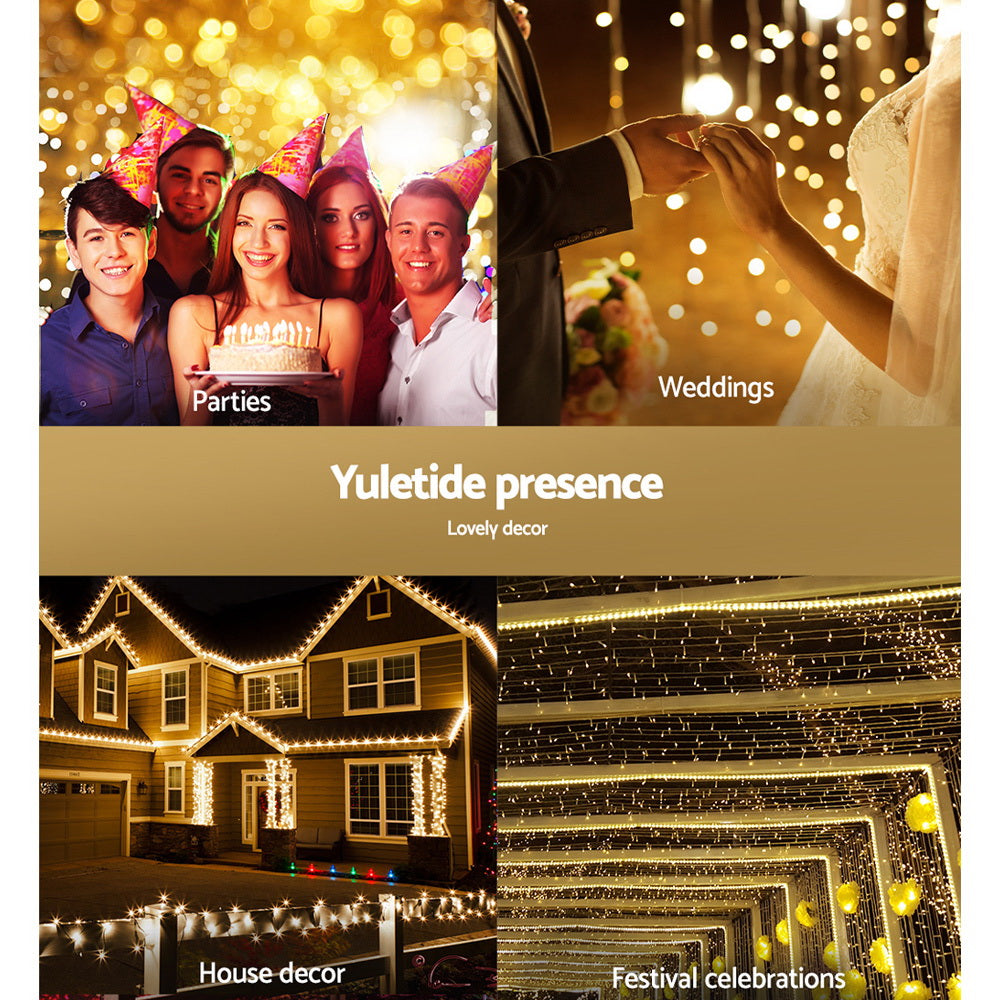 100M Christmas String Lights with 500 Warm White LEDs