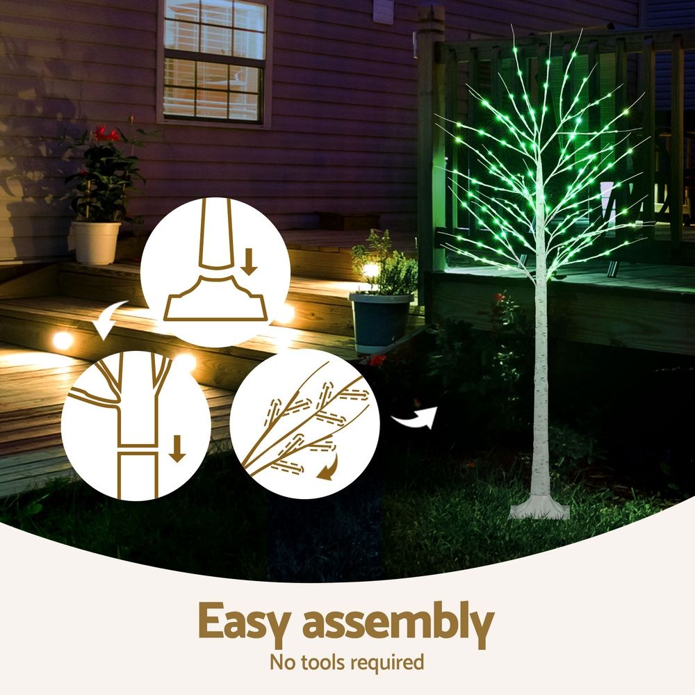 6FT RGB LED Twig Christmas Tree with Remote Control